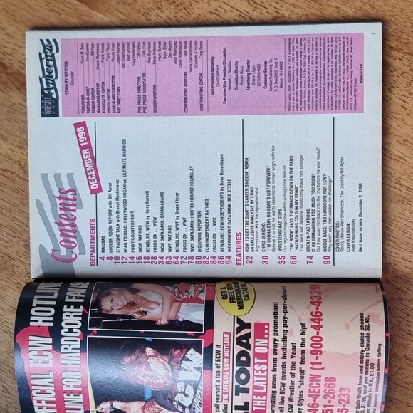 Wrestle America Magazine Publishers Of Pro Wrestling Illustrated December 1998 - Picture 4 of 9